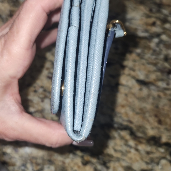 PRADA light blue saffiano continental long wallet - Picture 3 of 12